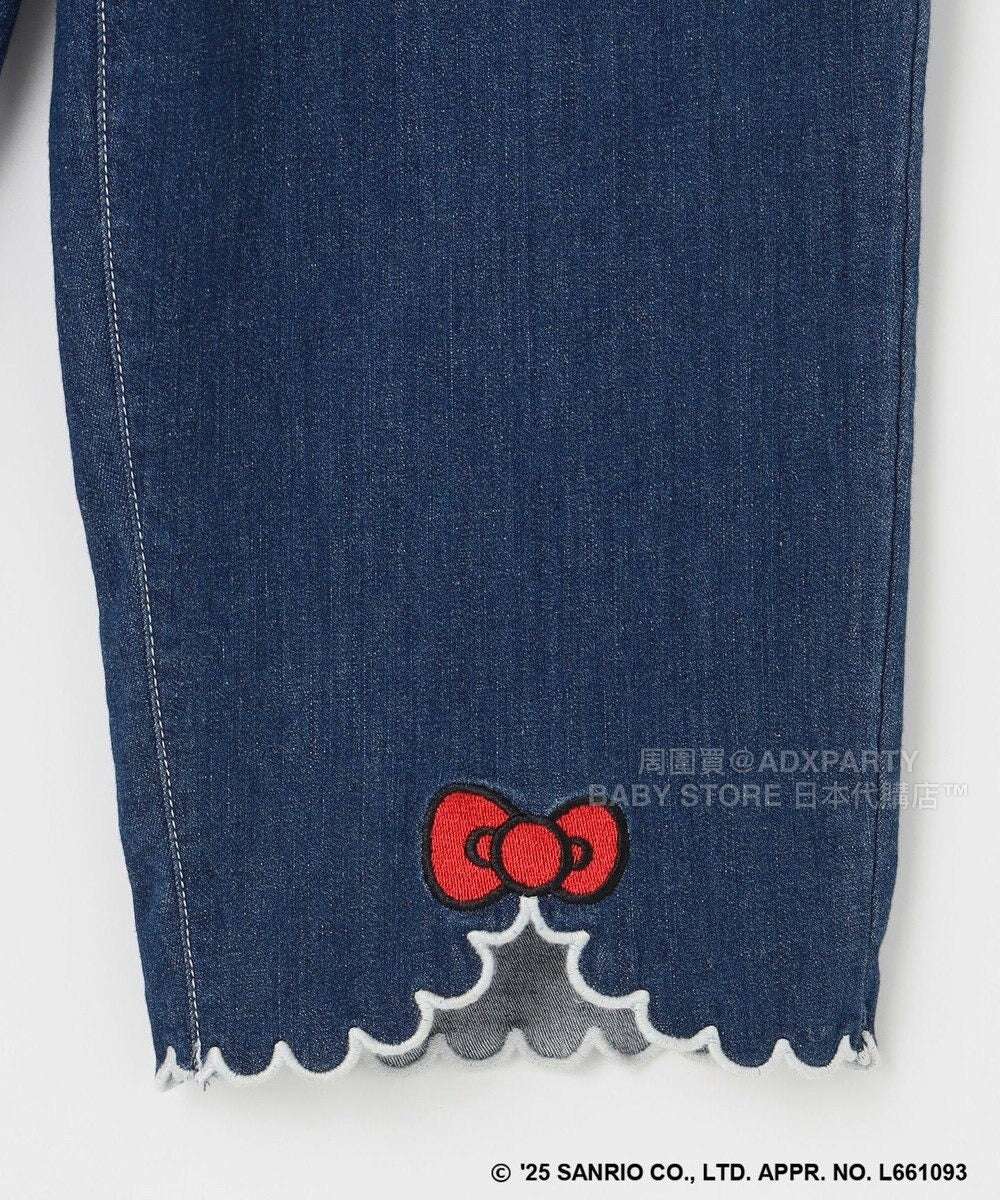 日本童裝 aF#a325 x sanrio Hello Kitty 木耳邊牛仔褲 110-150cm 女童款 秋季 PANTS