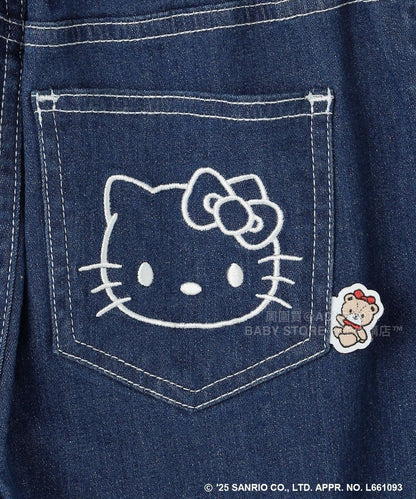 日本童裝 aF#a325 x sanrio Hello Kitty 木耳邊牛仔褲 110-150cm 女童款 秋季 PANTS