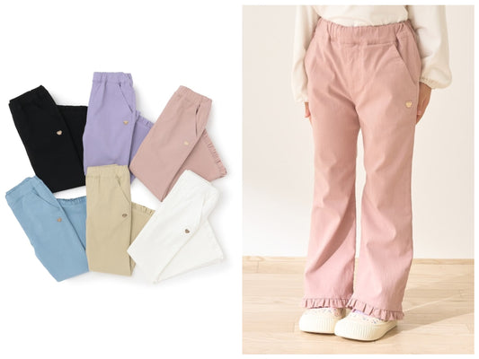 日本童裝 Ly# mine 彈力荷葉邊喇叭褲 100-150cm 女童款 夏季 PANTS