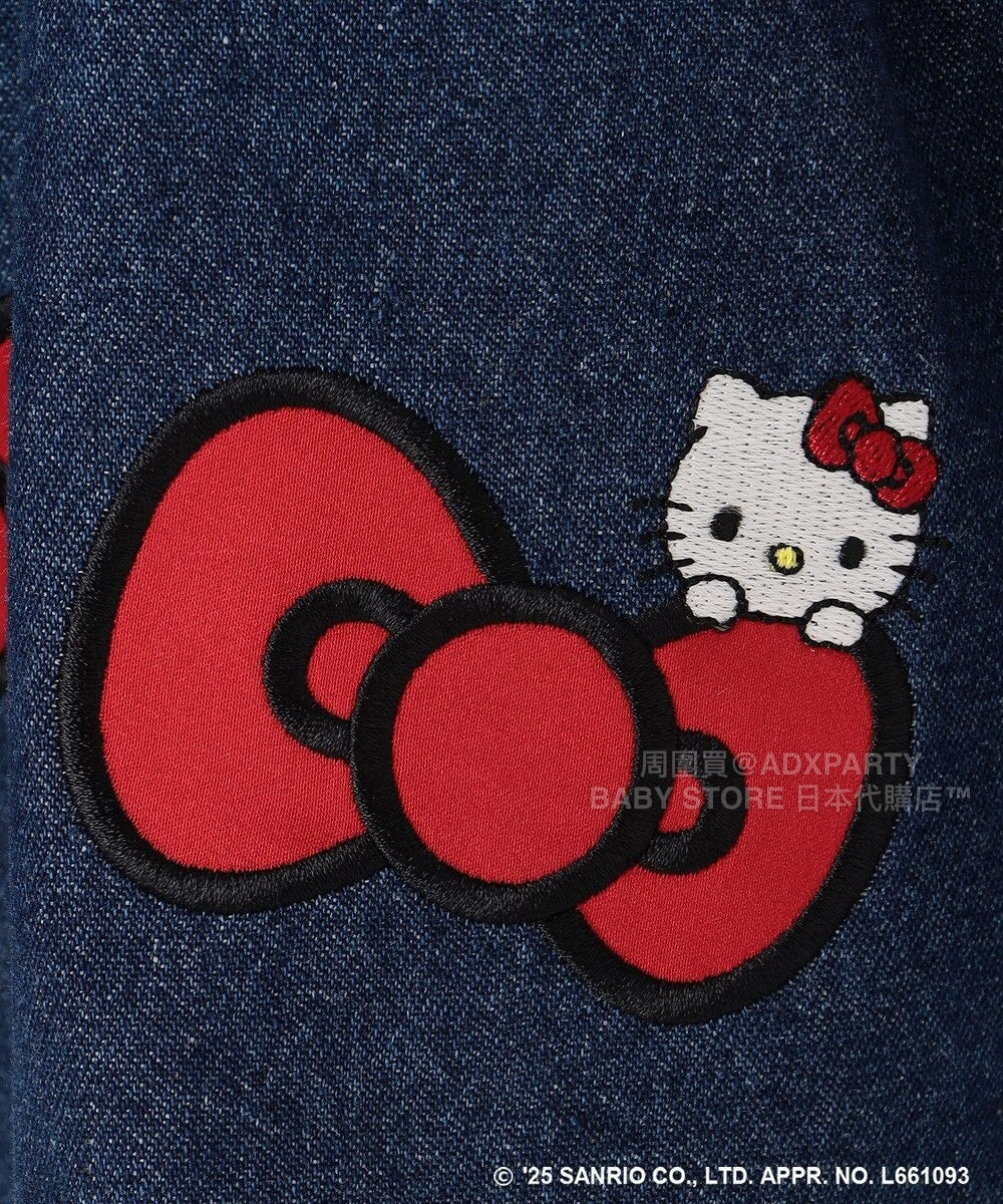 日本童裝 aF#a325 x sanrio Hello Kitty 吊帶牛仔裙 110-150cm 女童款 秋季 DRESSES