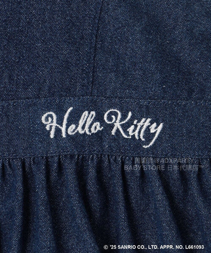 日本童裝 aF#a325 x sanrio Hello Kitty 吊帶牛仔裙 110-150cm 女童款 秋季 DRESSES