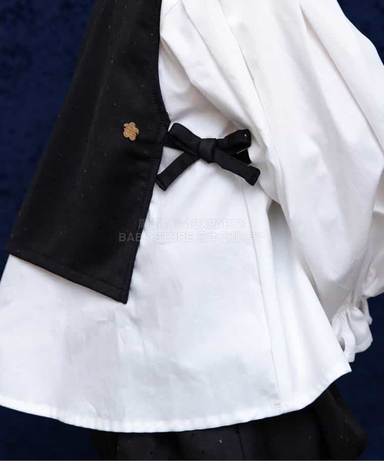 日本童裝 BREEZE 假兩件閃亮波點襯衫 90-140cm 女童款 冬季 TOPS