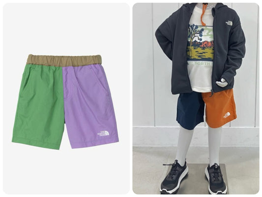 Japanese children's clothing TNF waterproof series two-color shorts 100-120cm boys'/girls' summer PANTS 