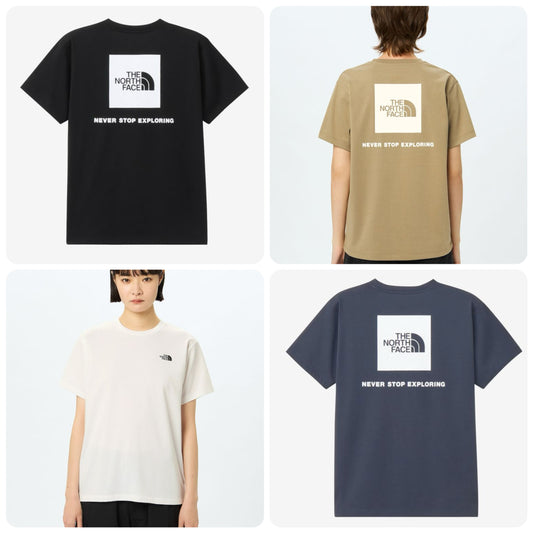 Japanese children's clothing TNF parent-child wear square back logo top S-XL adult summer TOPS 
