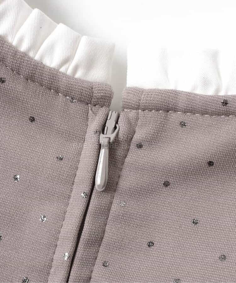 日本童裝 BREEZE 假兩件閃亮波點襯衫 90-140cm 女童款 冬季 TOPS