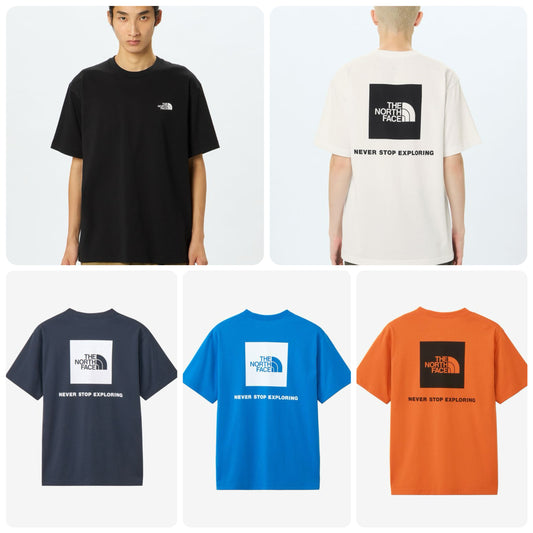 Japanese children's clothing TNF parent-child wear square back logo top S-XXL adult summer TOPS 