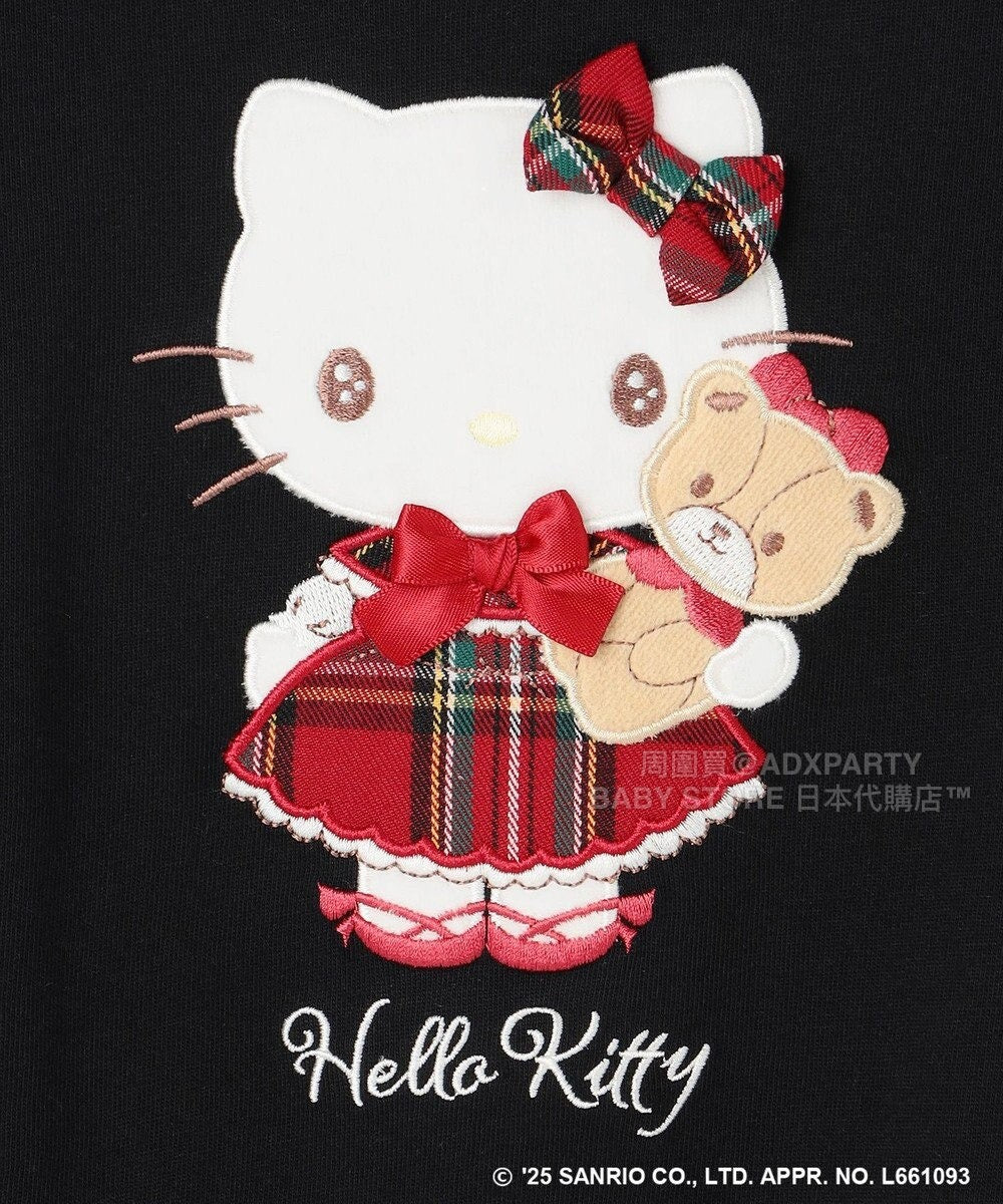 日本童裝 aF#a325 x sanrio Hello Kitty 印花長袖上衣 110-150cm 女童款 秋季 TOPS 聖誕紅/新年紅