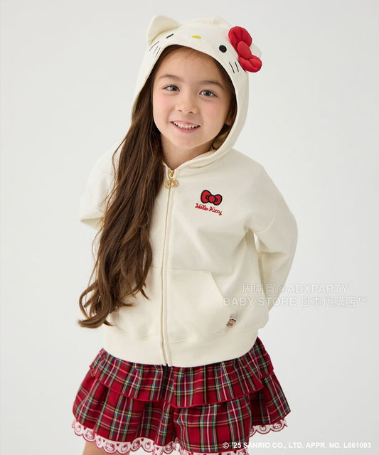 日本童裝 aF#a325 x sanrio Hello Kitty 衛衣外套 110-150cm 女童款 秋季 OUTERWEAR