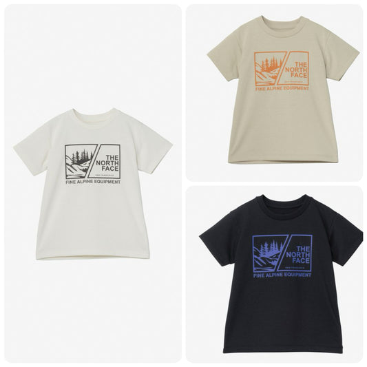 Japanese children's clothing TNF anti-UV sweat-wicking quick-drying Yamamori print top 100-120cm boys/girls summer TOPS 