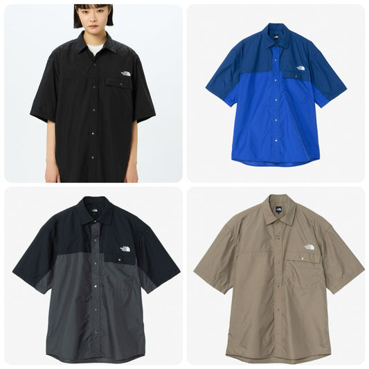 Japanese children's clothing TNF waterproof series parent-child short-sleeved mountain shirt XS-XL adult summer TOPS OUTERWEAR 