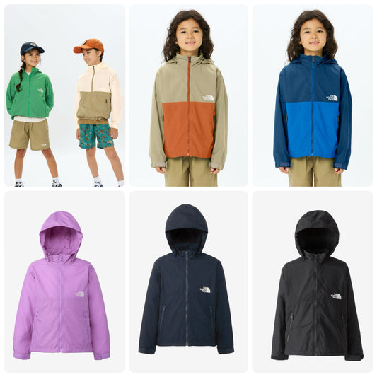 Japanese TNF Waterproof Series Parent-Child Windbreaker 130-160cm Boys/Girls Summer Outerwear 