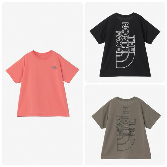 Japanese children's clothing TNF quick-dry series large logo tops 130-160cm boys/girls summer TOPS 