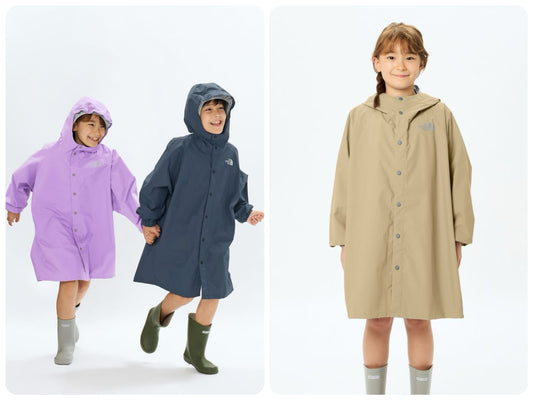 TNF Raincoat (110-150cm) Direct from Japan (Rainy Day Series) 
