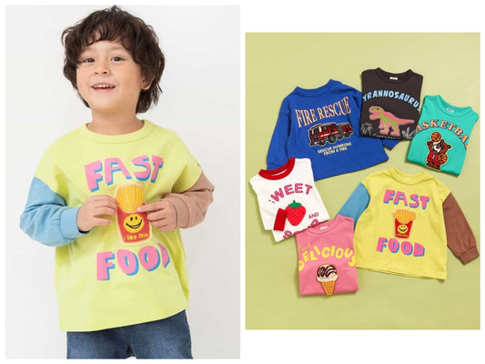 日本童裝 BREEZE 貼布圖案上衣 80-140cm 男童款/女童款 春季 TOPS