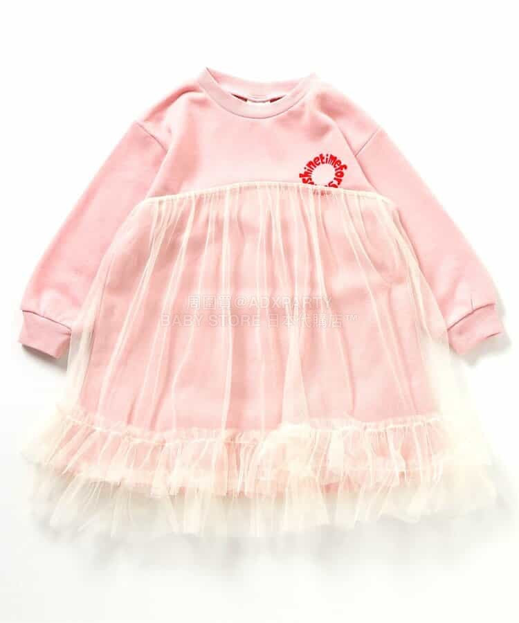 日本童裝 BREEZE 印花薄紗連身裙 80-140cm 女童款 冬季 DRESSES