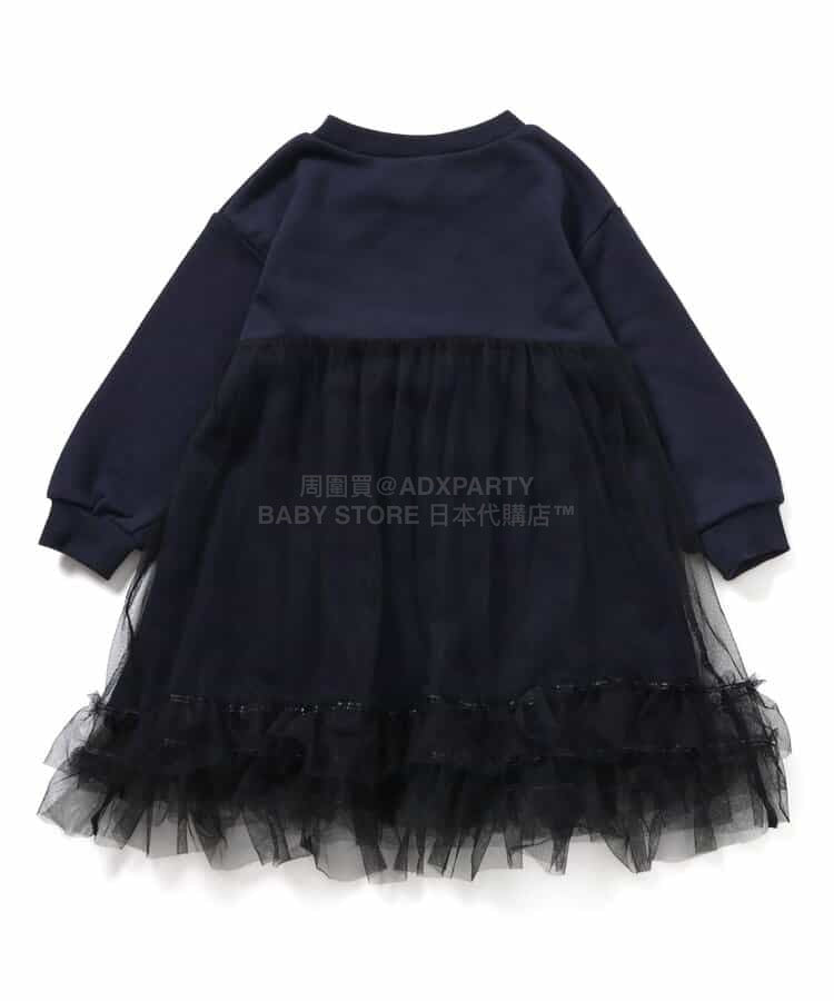 日本童裝 BREEZE 印花薄紗連身裙 80-140cm 女童款 冬季 DRESSES