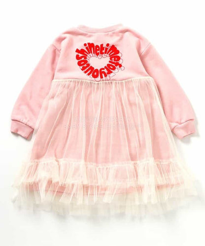 日本童裝 BREEZE 印花薄紗連身裙 80-140cm 女童款 冬季 DRESSES