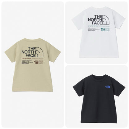 Japanese children's clothing TNF anti-UV sweat-absorbing quick-drying static care parent-child wear logo print top 100-120cm boys/girls summer TOPS 