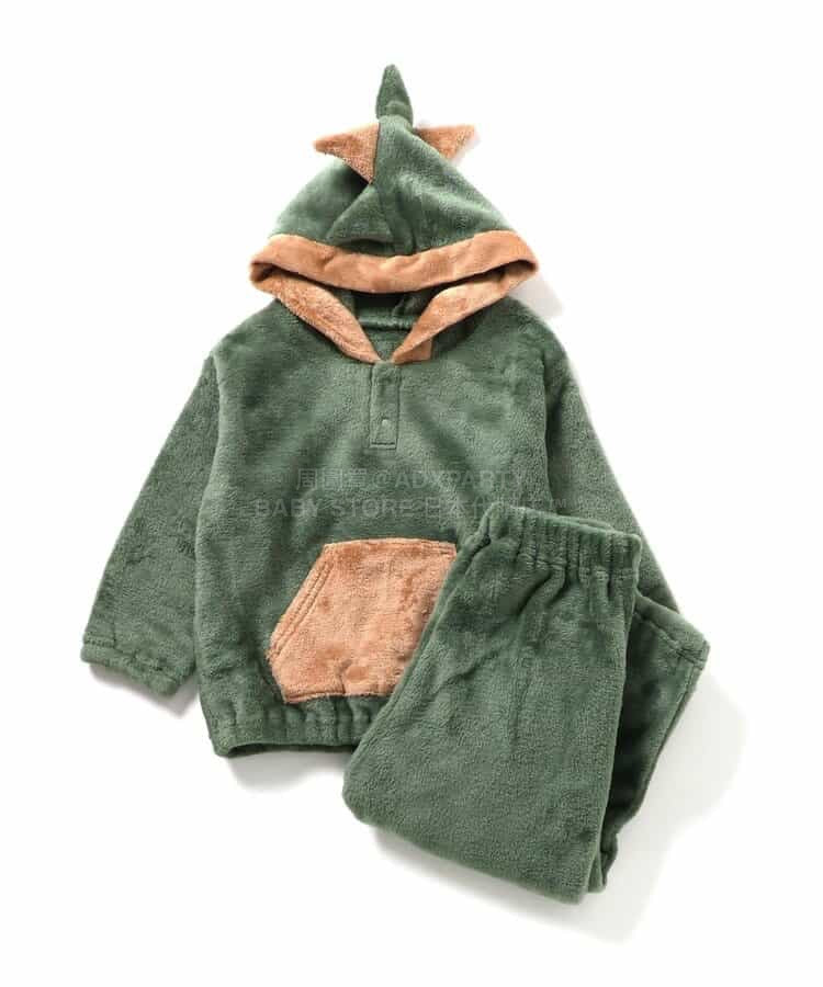 日本童裝 BREEZE 動物毛絨睡衣 80-130cm 男童款 冬季 TOPS PANTS 睡衣系列