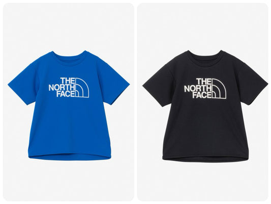 Japanese children's clothing TNF anti-UV sweat-absorbing quick-drying antibacterial deodorant static care logo print top 130-160cm boys/girls summer TOPS 