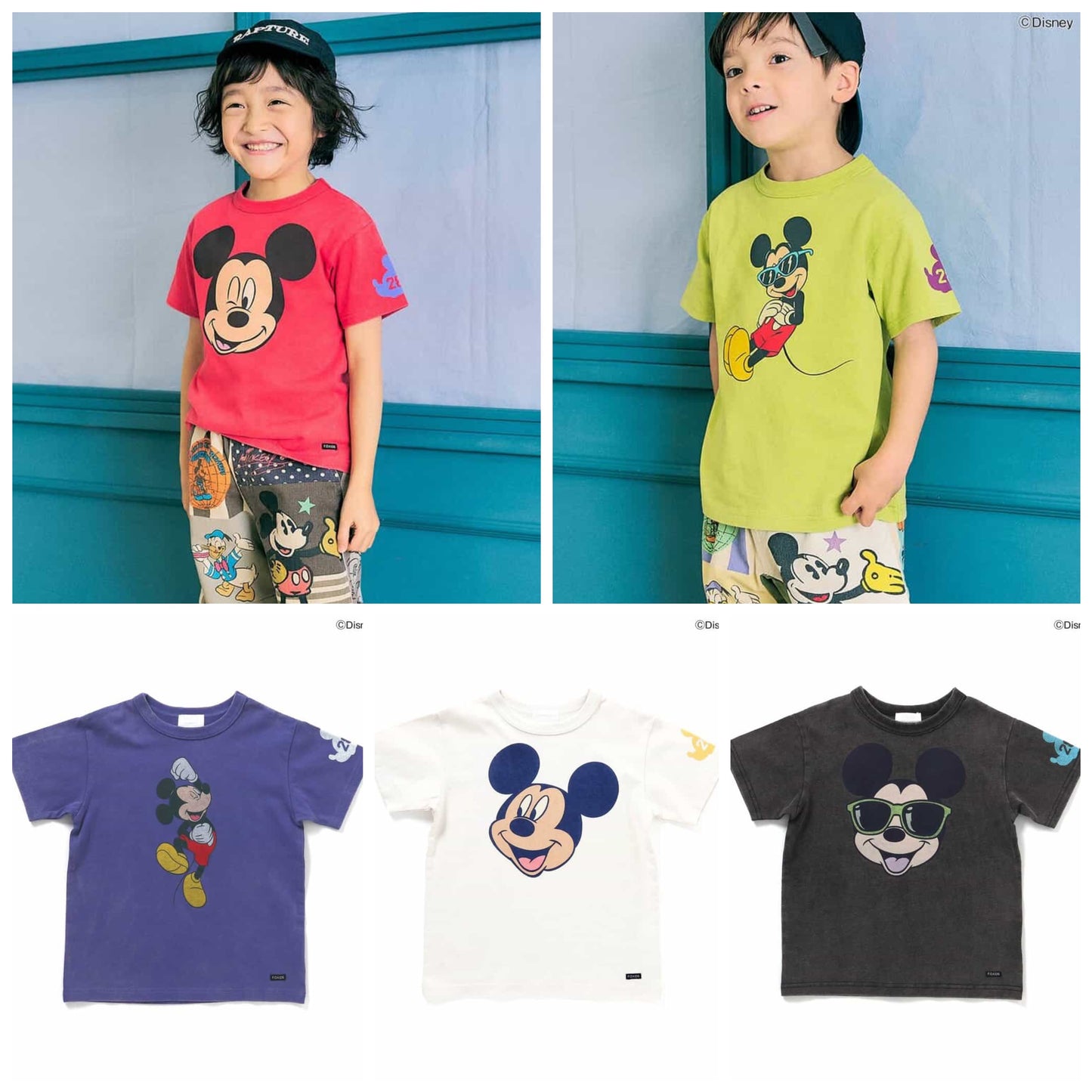 日本童裝 F.O.KIDS x Disney 印花上衣 80-160cm 男童款/女童款 夏季 TOPS 其他品牌童裝