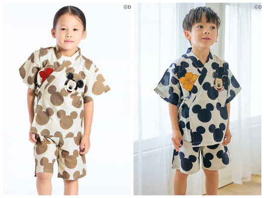 日本童裝 F.O.KIDS x Disney 甚平 日本和服 80-140cm 男童款/女童款 夏季 TOPS PANTS 日本夏祭慶典特輯