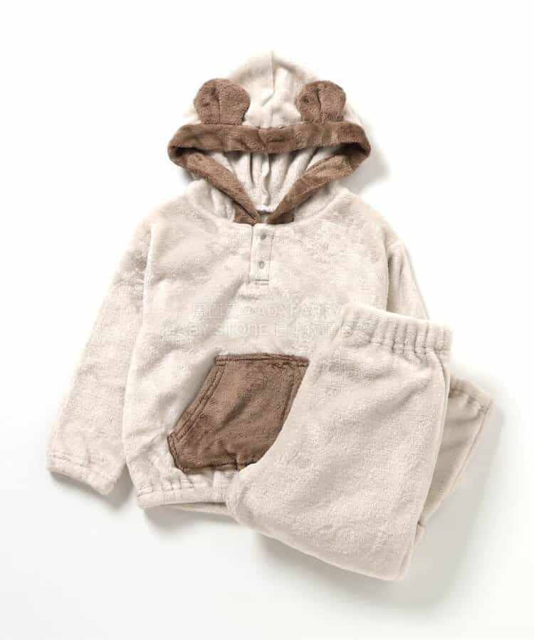 日本童裝 BREEZE 動物毛絨睡衣 80-130cm 男童款 冬季 TOPS PANTS 睡衣系列