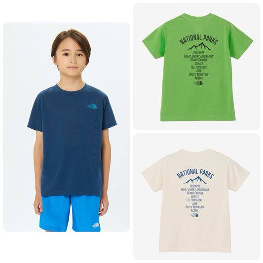 Japanese children's clothing TNF sweat-absorbing, quick-drying and insect-repellent function static care printing top 130-160cm boys'/girls' summer TOPS 