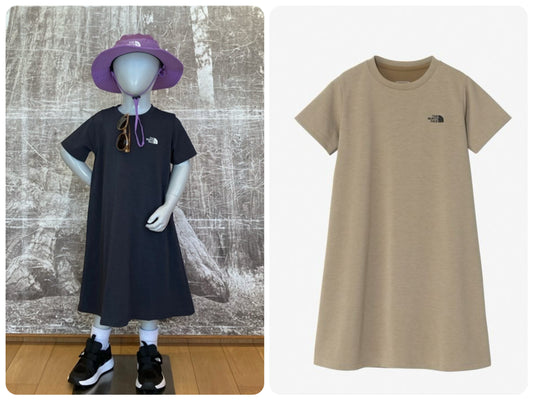 Japanese TNF UV Protection and Anti-static Heat Protection Dress (100-120cm) for Girls Summer 