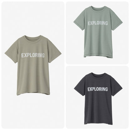 Japanese children's clothing TNF waterproof series antibacterial deodorant static care anti-UV sweat-absorbent quick-drying letter print top 130-160cm boys/girls summer TOPS 