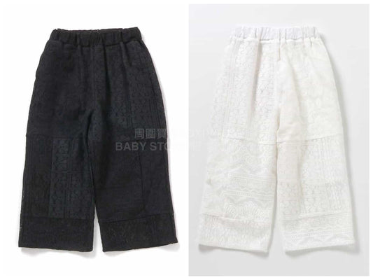 日本童裝 BREEZE 拼接蕾絲長褲 90-140cm 女童款 夏季 PANTS