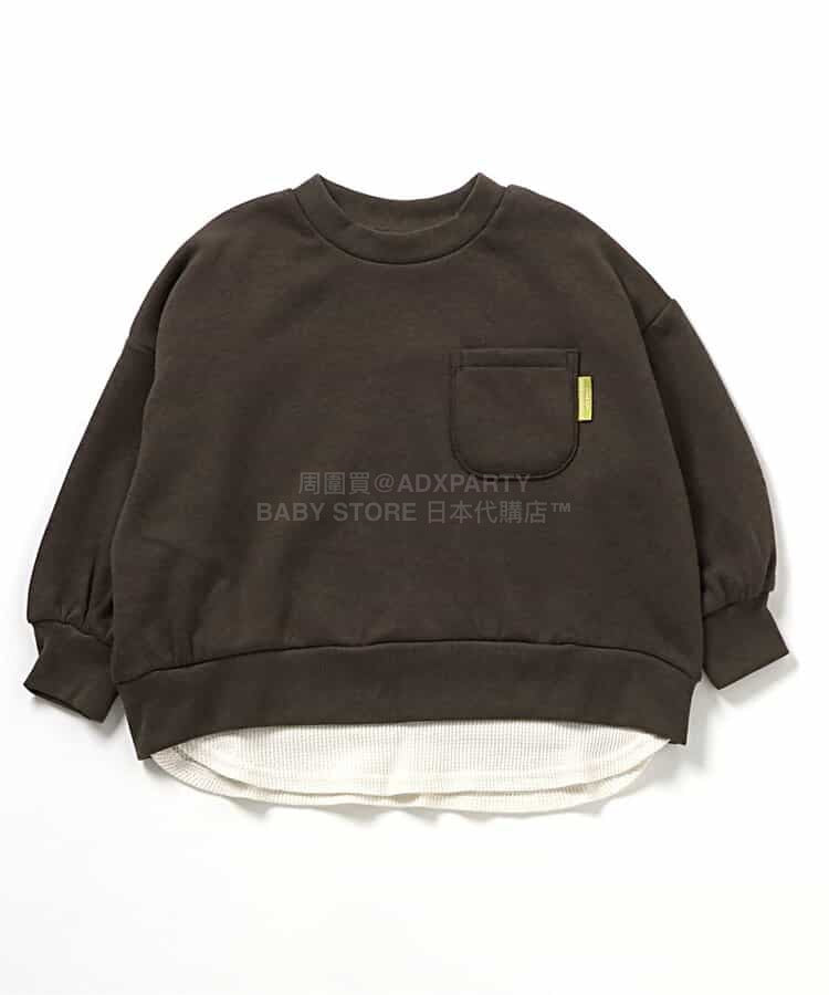 日本童裝 BREEZE 抓毛假兩件衛衣 80-140cm 男童款 冬季 TOPS