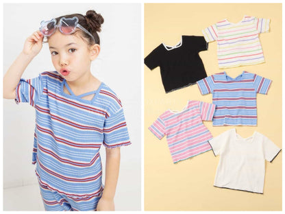 日本童裝 BREEZE 柔和羅紋上衣 80-140cm 女童款 夏季 TOPS