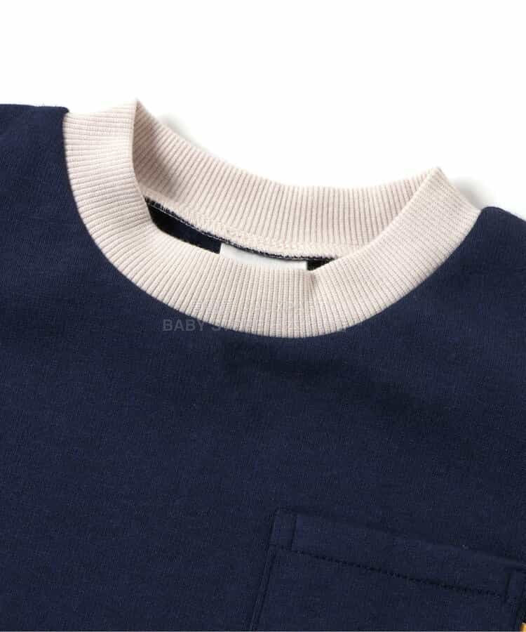 日本童裝 BREEZE 抓毛假兩件衛衣 80-140cm 男童款 冬季 TOPS