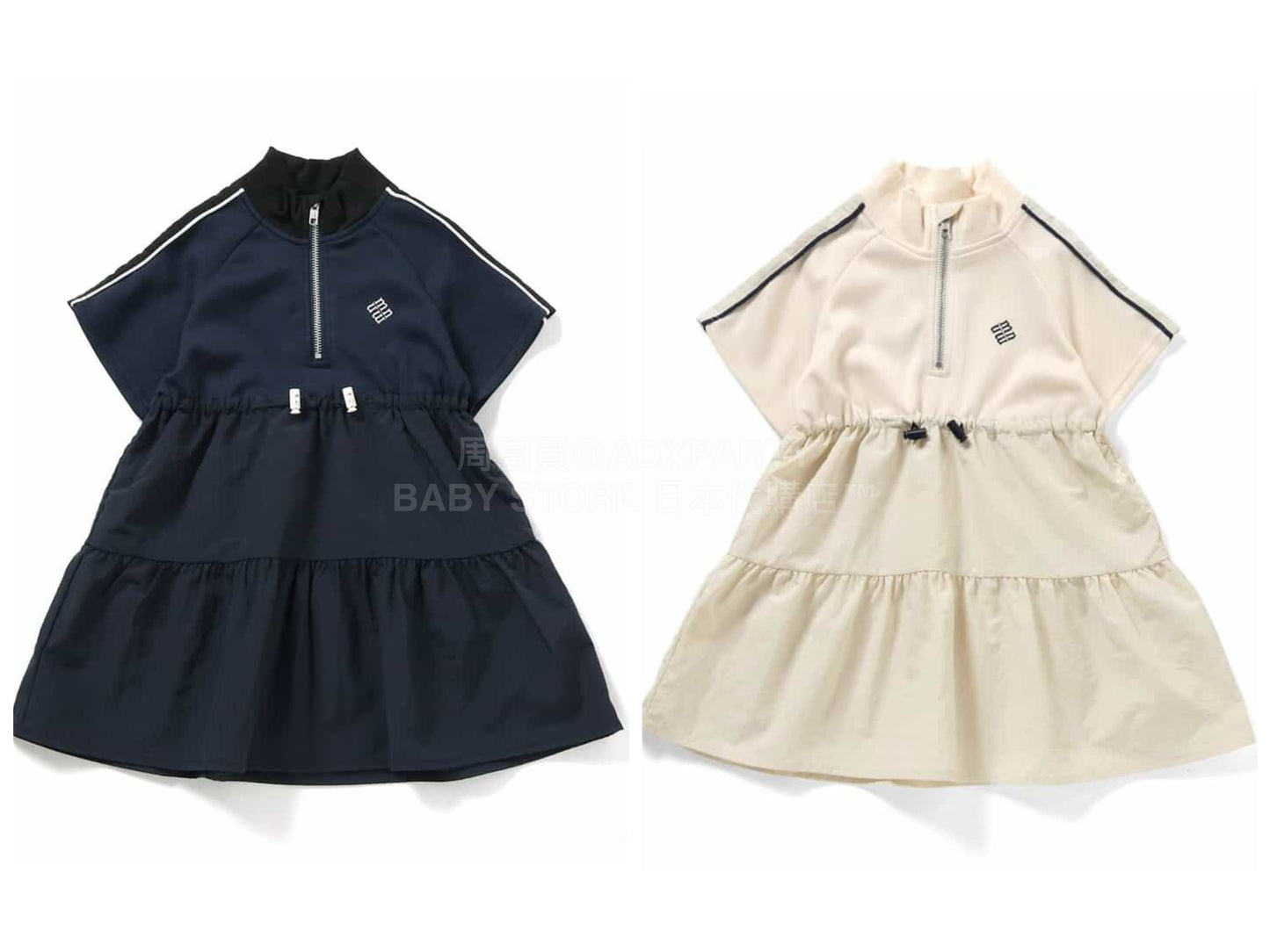 日本童裝 BREEZE 半拉鍊連身裙 80-140cm 女童款 夏季 DRESSES