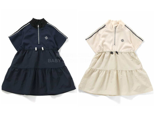 日本童裝 BREEZE 半拉鍊連身裙 80-140cm 女童款 夏季 DRESSES