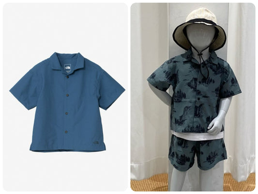 Japanese children's clothing TNF anti-UV parent-child mountain shirt 100-120cm boys/girls summer TOPS 