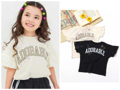 日本童裝 BREEZE 刺繡荷葉邊上衣 80-140cm 女童款 夏季 TOPS