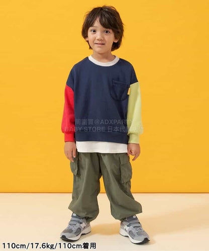 日本童裝 BREEZE 抓毛假兩件衛衣 80-140cm 男童款 冬季 TOPS