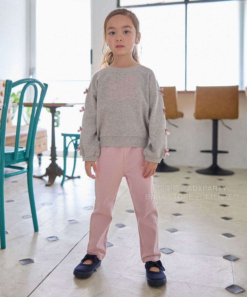 日本童裝 aF#a325 蝴蝶結手袖衛衣 90-160cm 女童款 秋季 TOPS