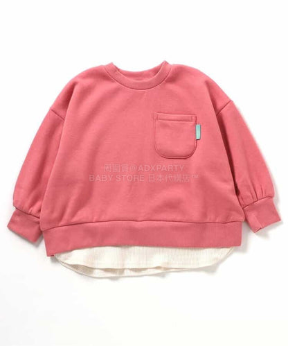 日本童裝 BREEZE 抓毛假兩件衛衣 80-140cm 男童款 冬季 TOPS