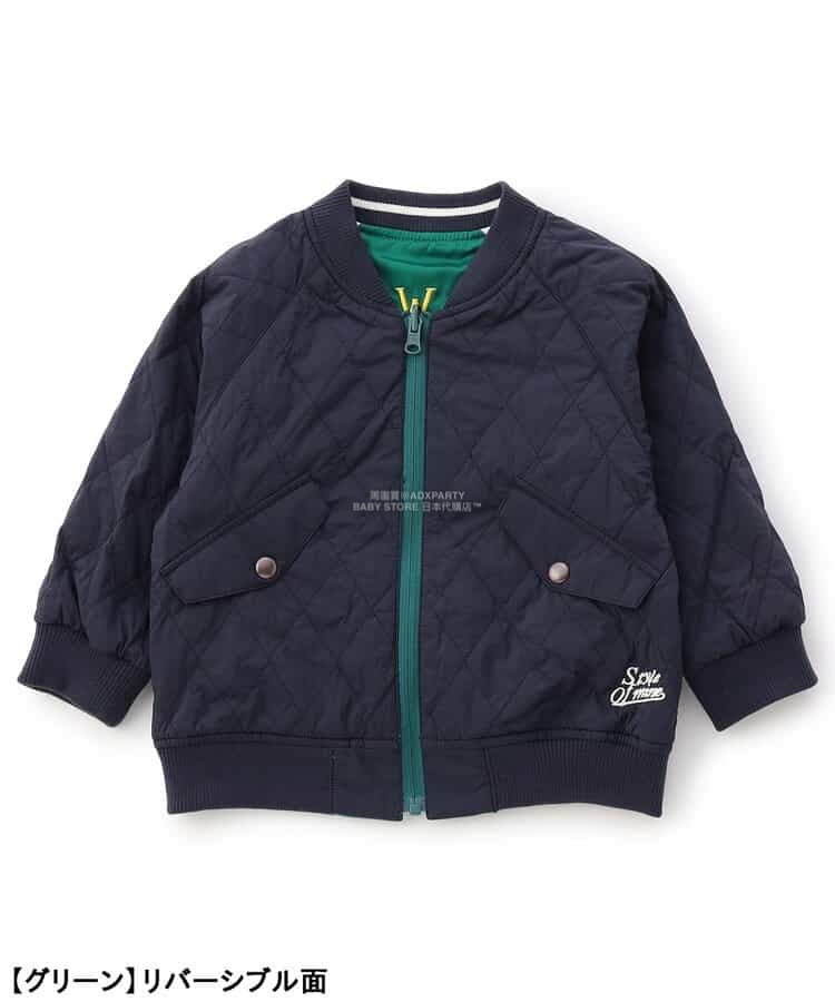 日本童裝 F.O.KIDS 2Way 雙面兩著 刺繡圖案棒球外套 80-140cm 男童款 秋季 OUTERWEAR 其他品牌童裝