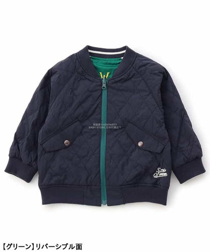 日本童裝 F.O.KIDS 2Way 雙面兩著 刺繡圖案棒球外套 80-140cm 男童款 秋季 OUTERWEAR 其他品牌童裝