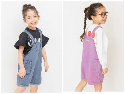 日本童裝 BREEZE 牛仔背帶褲 80-130cm 女童款 夏季 Jumpsuit