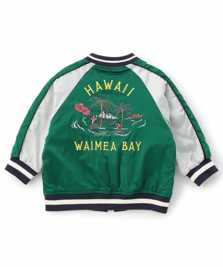 日本童裝 F.O.KIDS 2Way 雙面兩著 刺繡圖案棒球外套 80-140cm 男童款 秋季 OUTERWEAR 其他品牌童裝