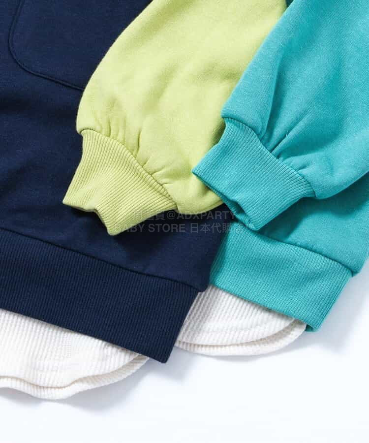 日本童裝 BREEZE 抓毛假兩件衛衣 80-140cm 男童款 冬季 TOPS