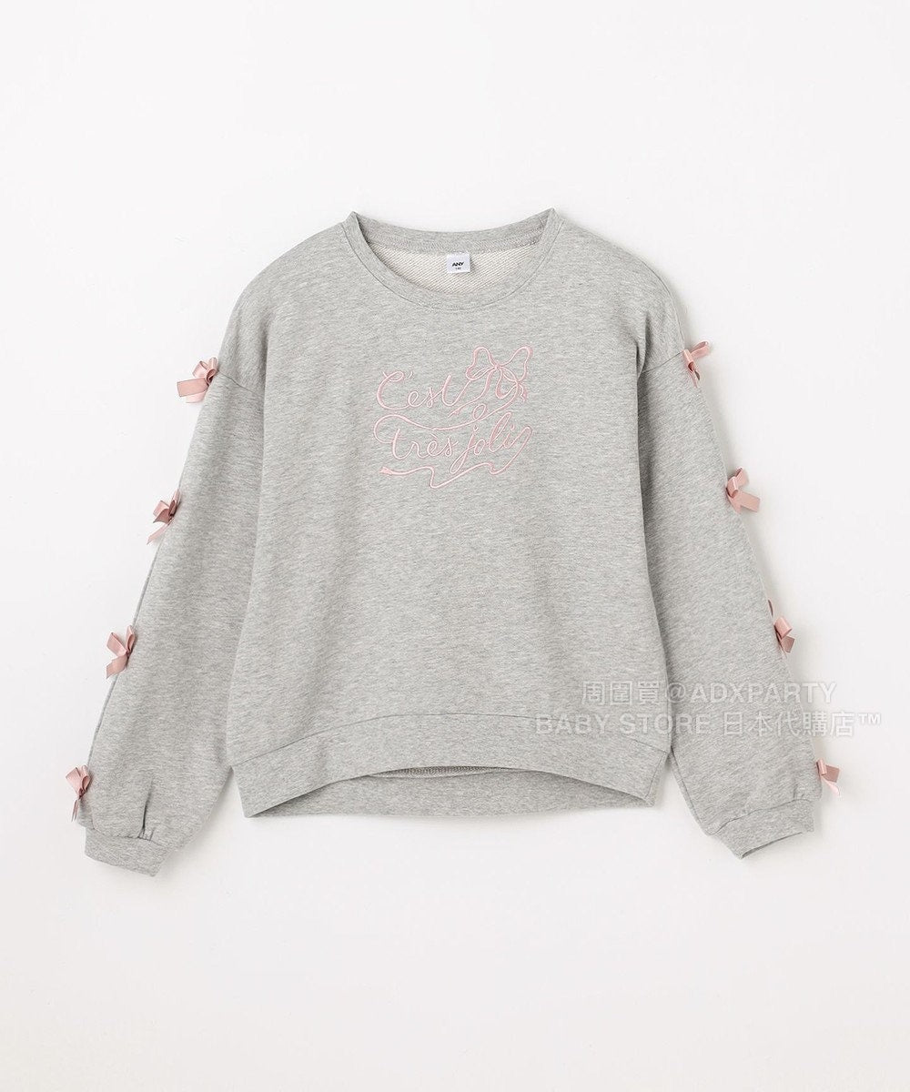日本童裝 aF#a325 蝴蝶結手袖衛衣 90-160cm 女童款 秋季 TOPS