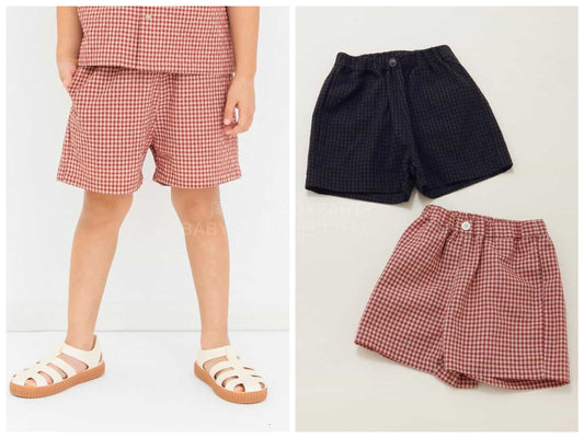 日本童裝 BREEZE 格紋短褲 80-140cm 男童款 夏季 PANTS