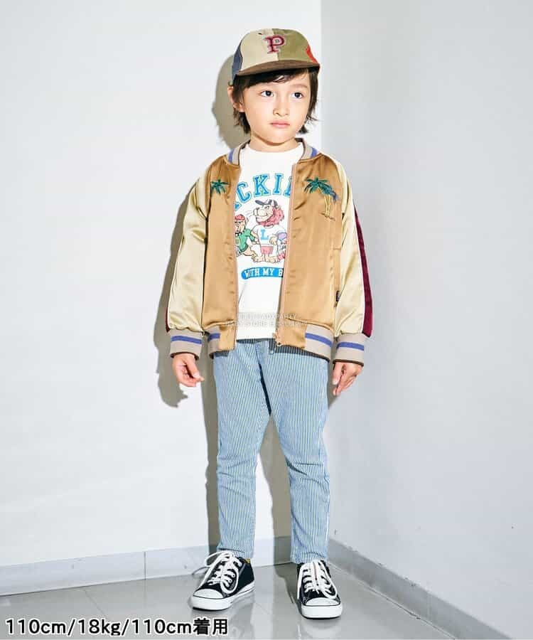 日本童裝 F.O.KIDS 2Way 雙面兩著 刺繡圖案棒球外套 80-140cm 男童款 秋季 OUTERWEAR 其他品牌童裝