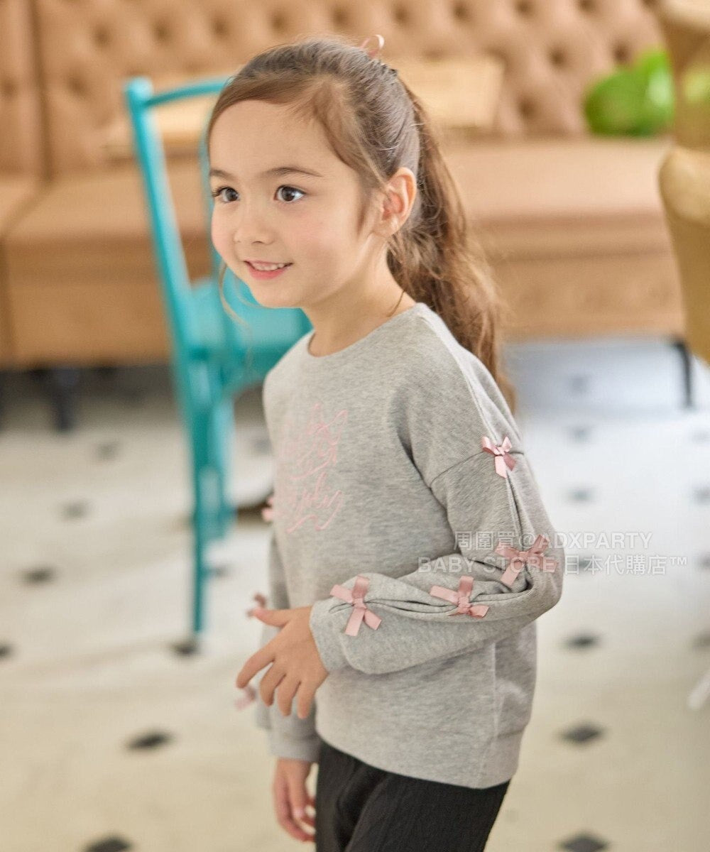 日本童裝 aF#a325 蝴蝶結手袖衛衣 90-160cm 女童款 秋季 TOPS